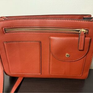 Steve Madden Elegant Orange Leather Crossbody Bag